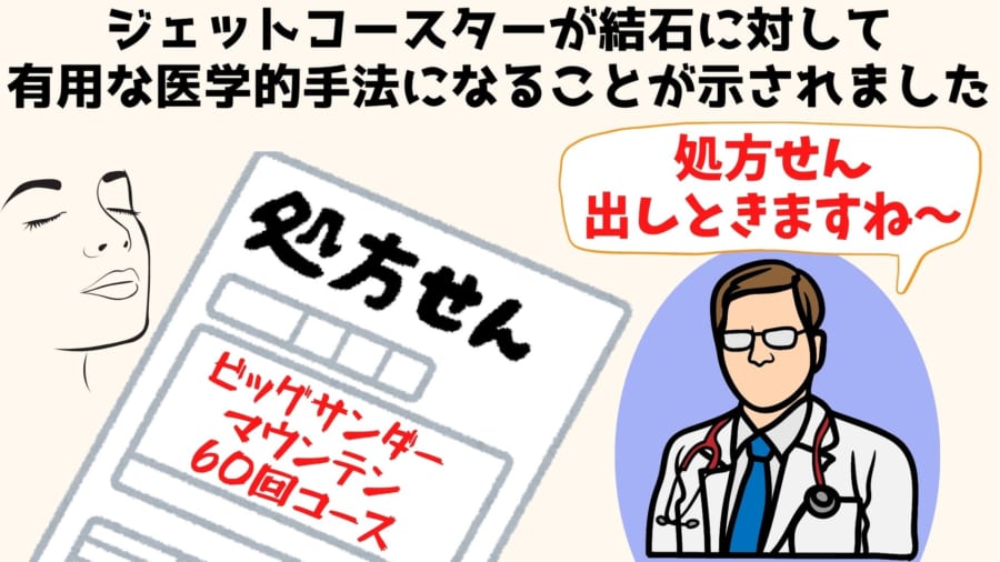ビッグサンダーマウンテンに腎臓結石を排出させる効果があるという研究