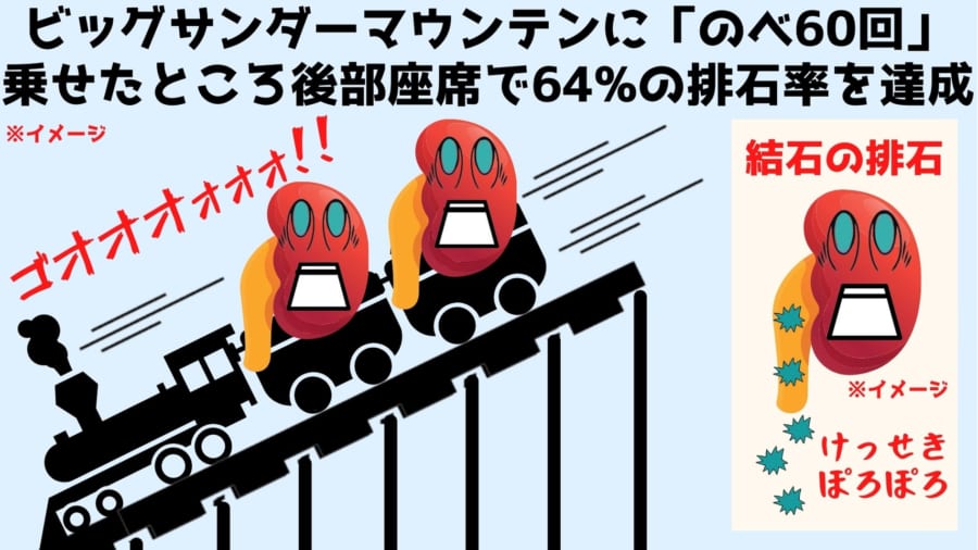 ビッグサンダーマウンテンに腎臓結石を排出させる効果があるという研究