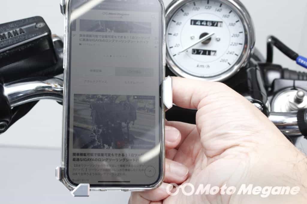 アルミ削り出しで他製品とは一線を画す存在感。プレミアムバイクにもばっちりマッチするSYGN HOUSE MOUNT SYSTEM ABC-6 Smart Phone 汎用ホルダーセット4