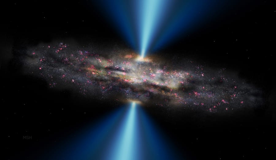 天の川銀河の中心は、すでに人類も存在した300万年前に大爆発を起こしていた